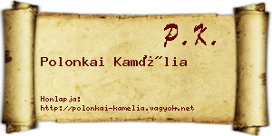 Polonkai Kamélia névjegykártya